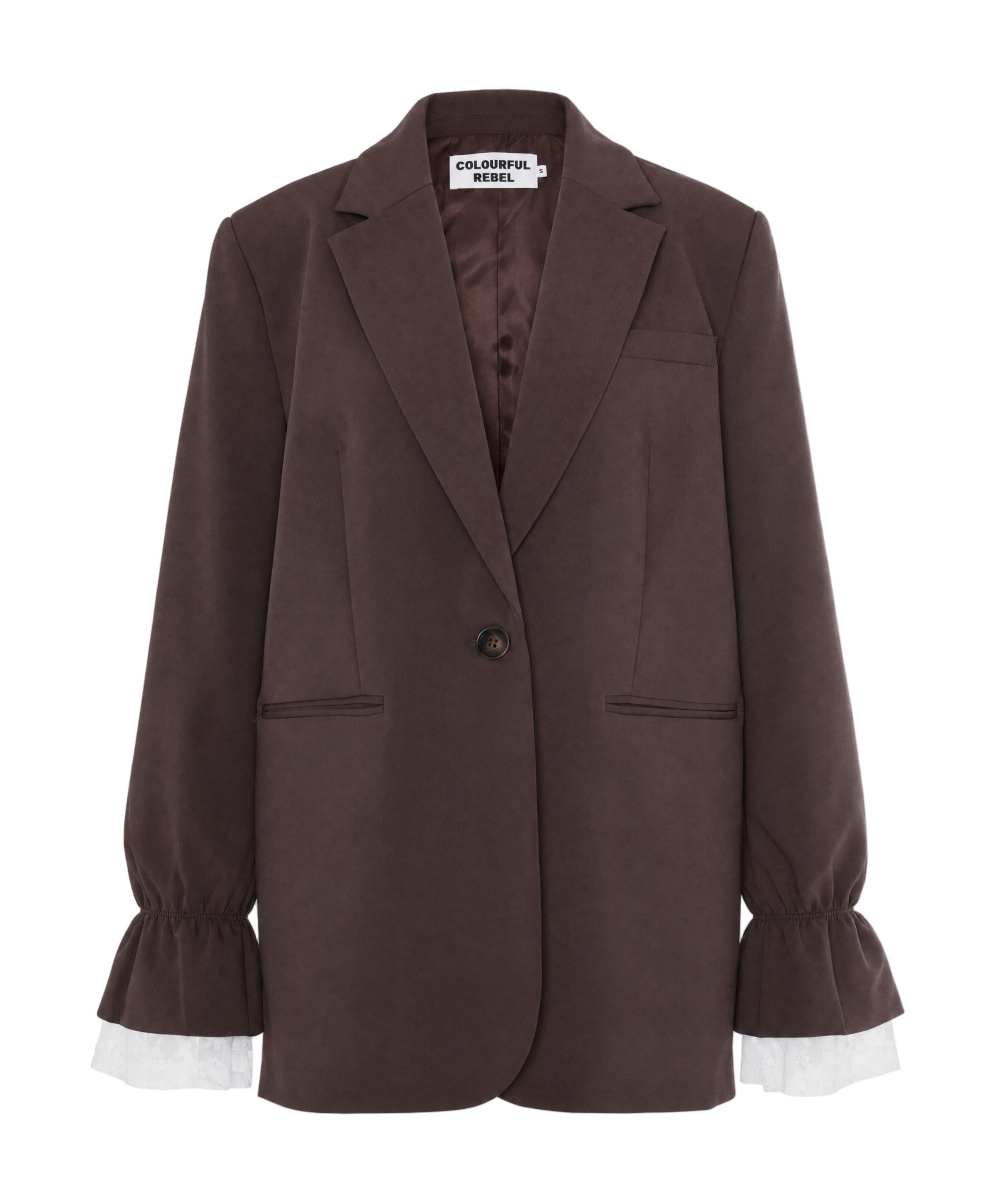 Dames blazer bruin
