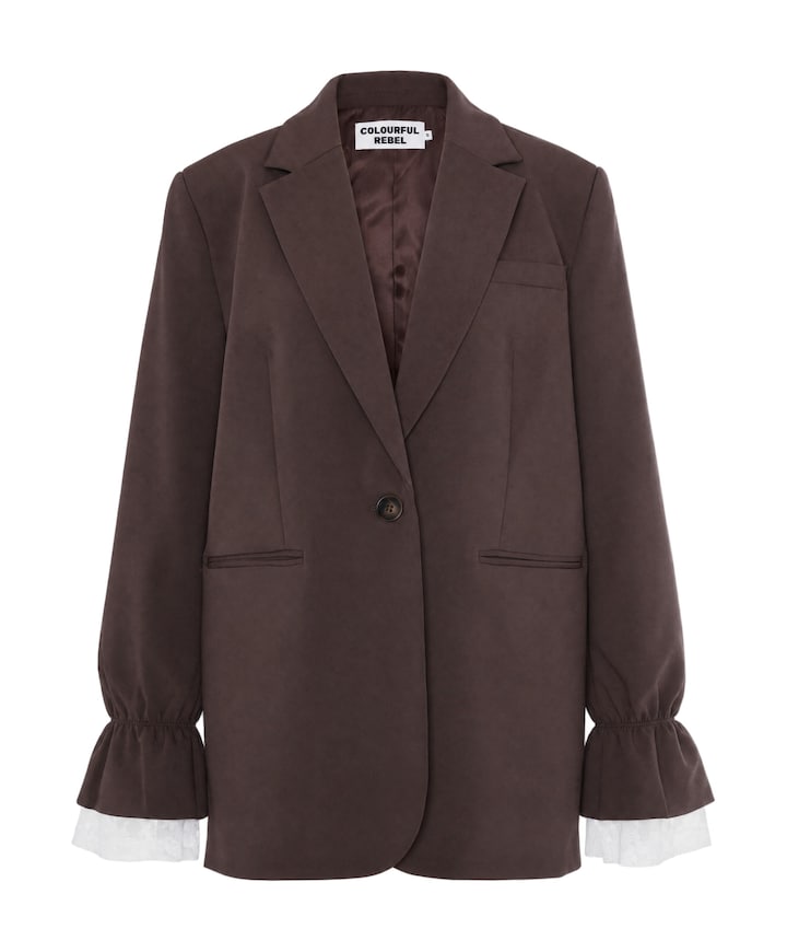 Dames blazer bruin