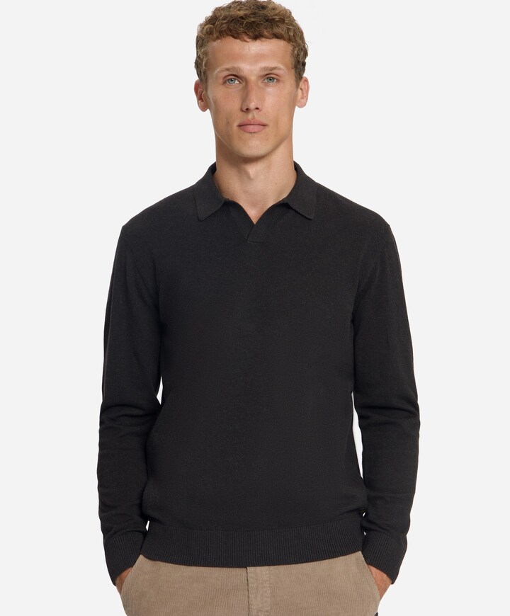 Heren polo bruin