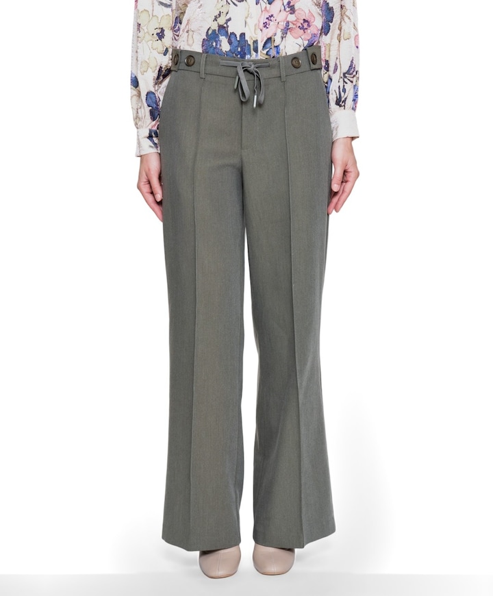 Pants fancy waistband dames broek groen