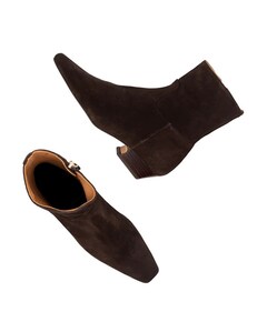 dames enkellaarzen bruin