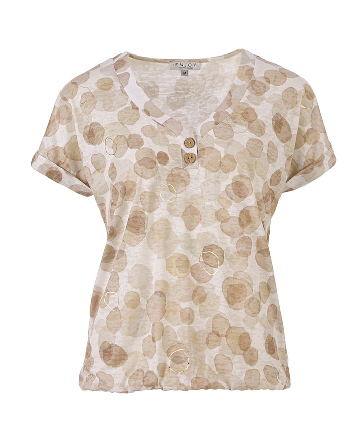 Dames T-shirt beige