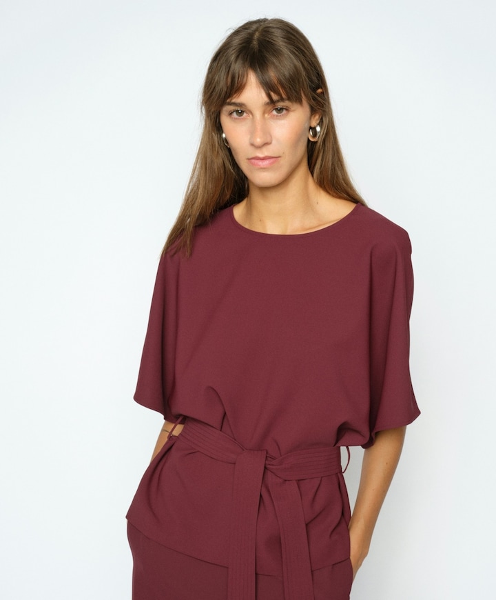 Dames blouse bordeaux
