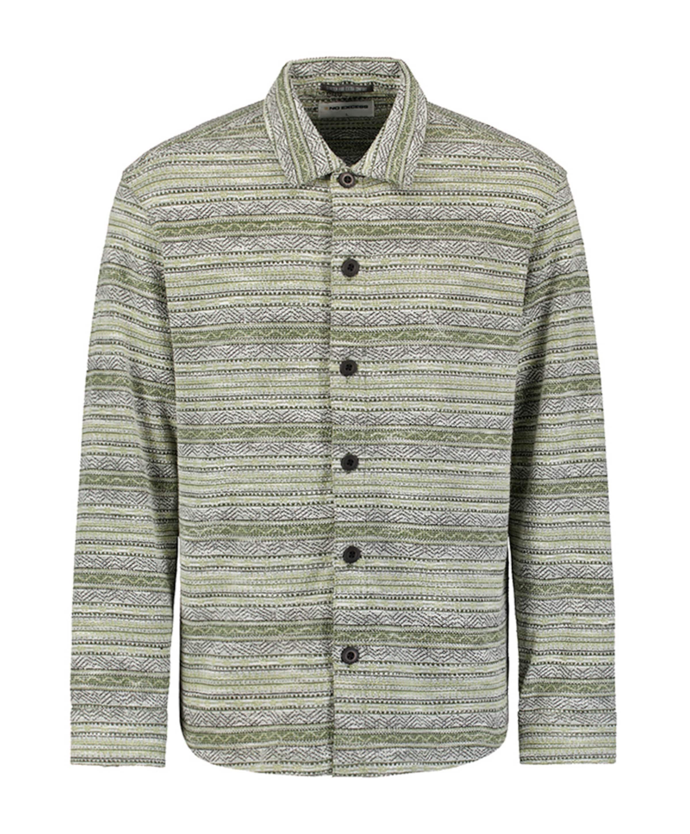 Heren overhemd lange mouw groen
