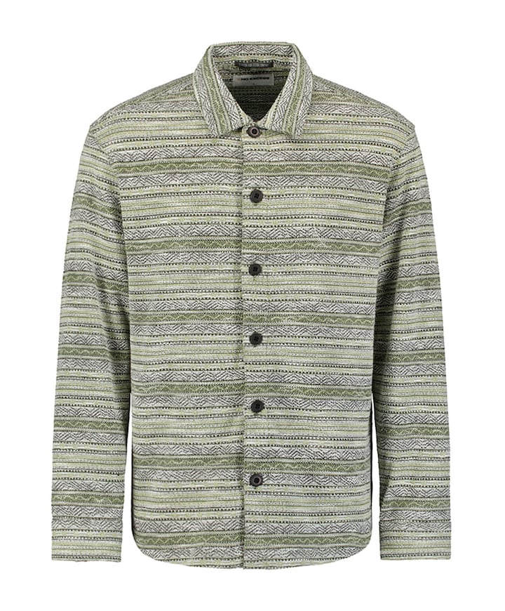 Heren overhemd lange mouw groen