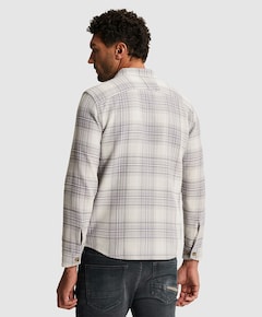 Heren overhemd lange mouw beige