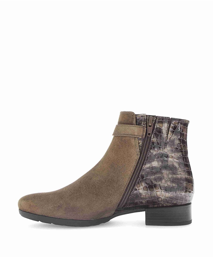 dames enkellaarzen beige