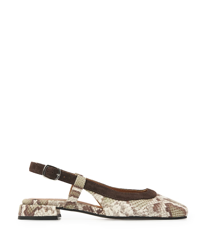 Julie Xena dames slingbacks bruin