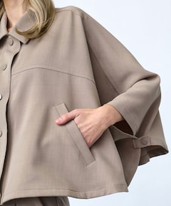 Dames cape beige