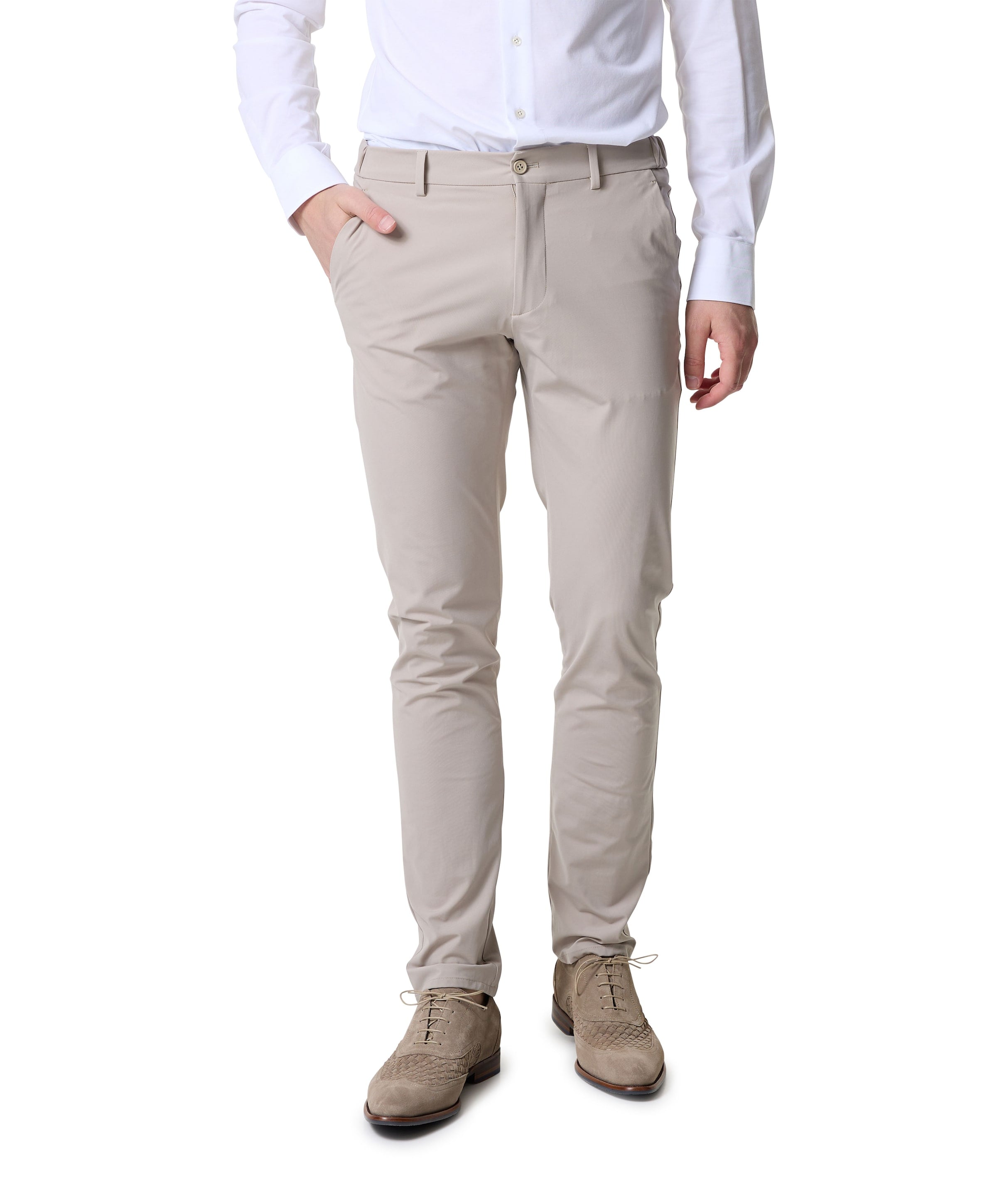 Morello elax heren pantalon beige