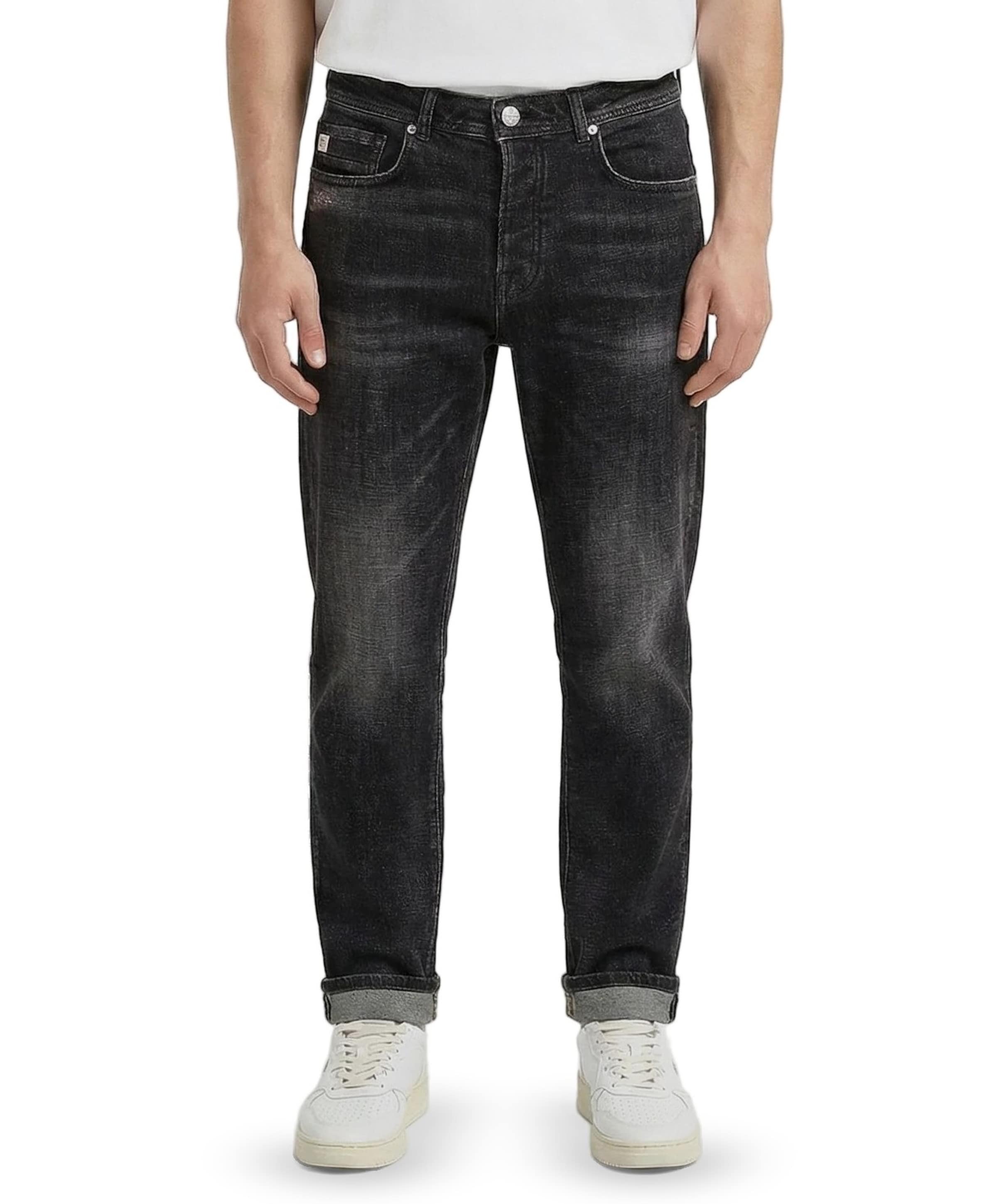 Tapered fit heren jeans zwart