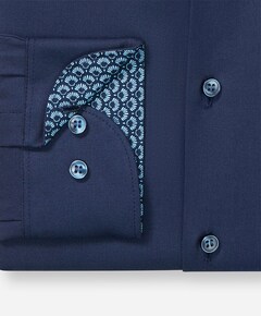 Heren overhemd lange mouw blauw