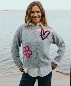 Dames vest grijs