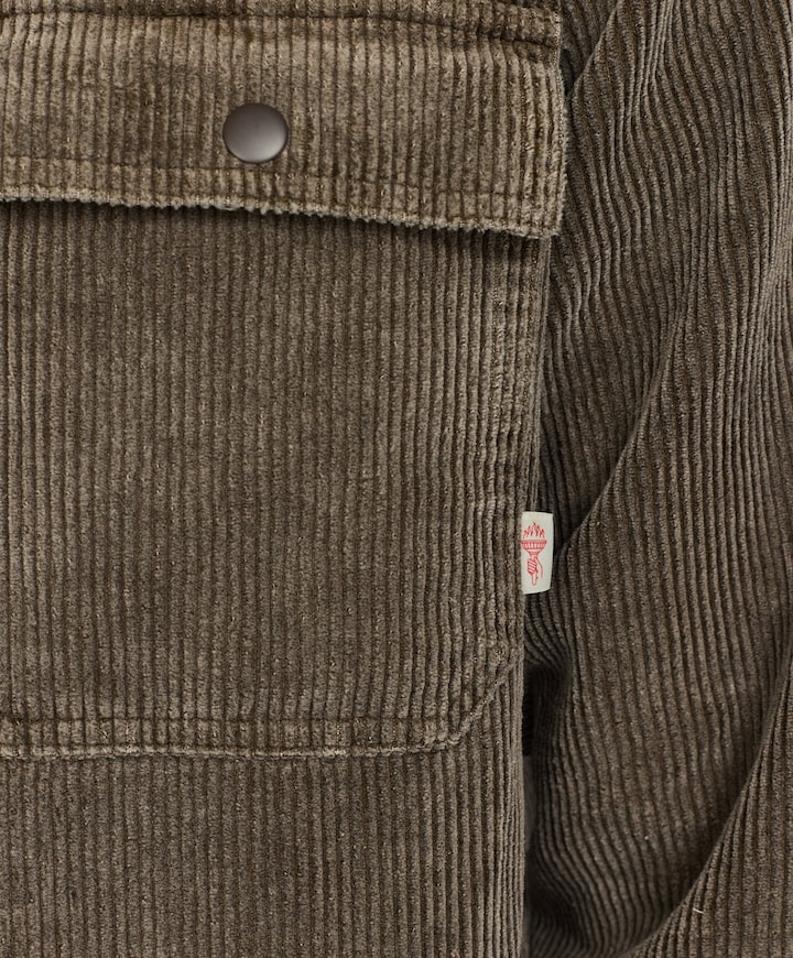Heren overshirt bruin