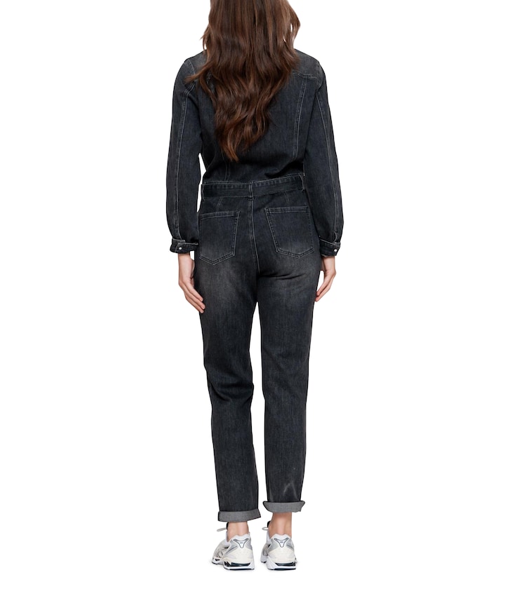 Jeans jumpsuit grijs