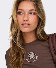 Dames T-shirt bruin