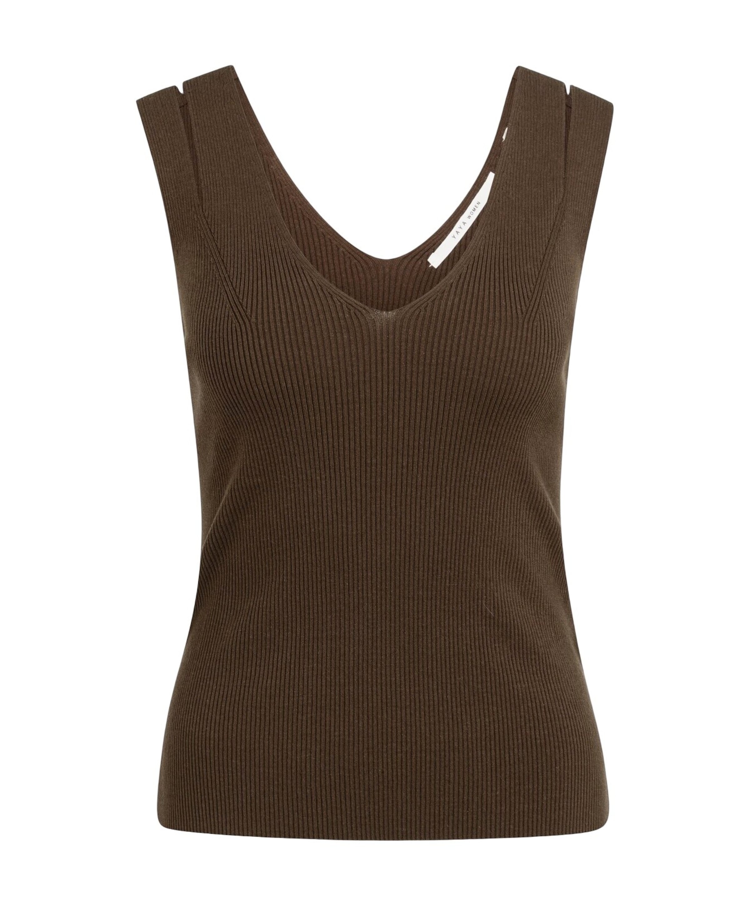 Dames top bruin