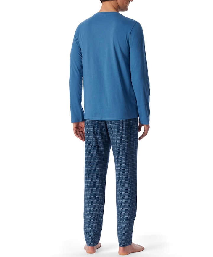 Heren pyjamaset blauw