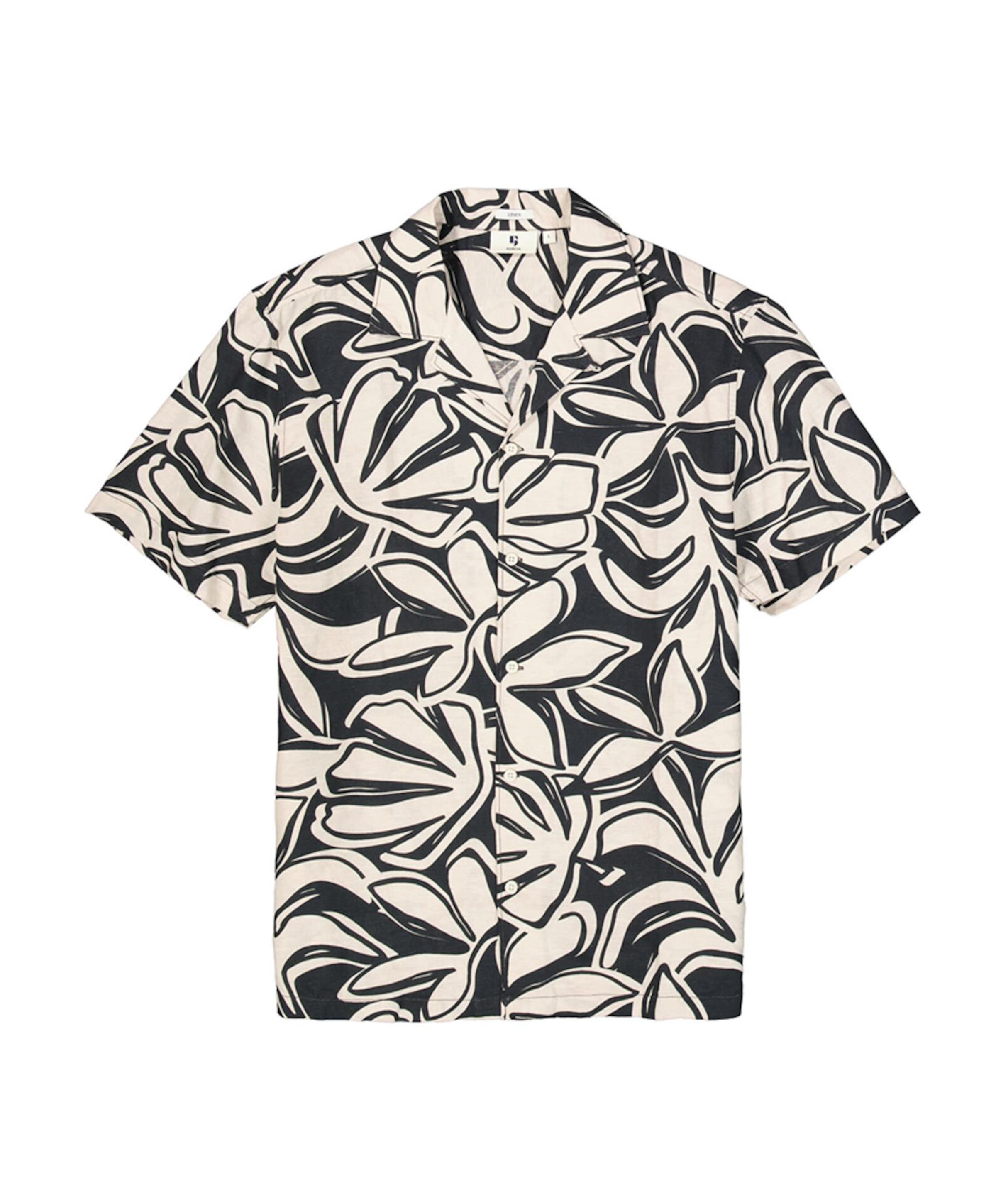 Heren overhemd korte mouw blauw