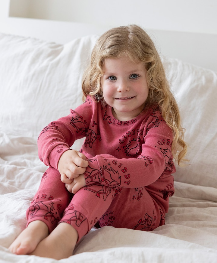 Meisjes pyjamaset roze