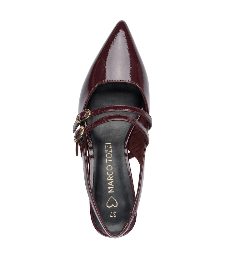 dames slingbacks bordeaux