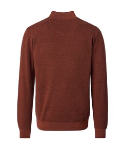 Trui met rits brique