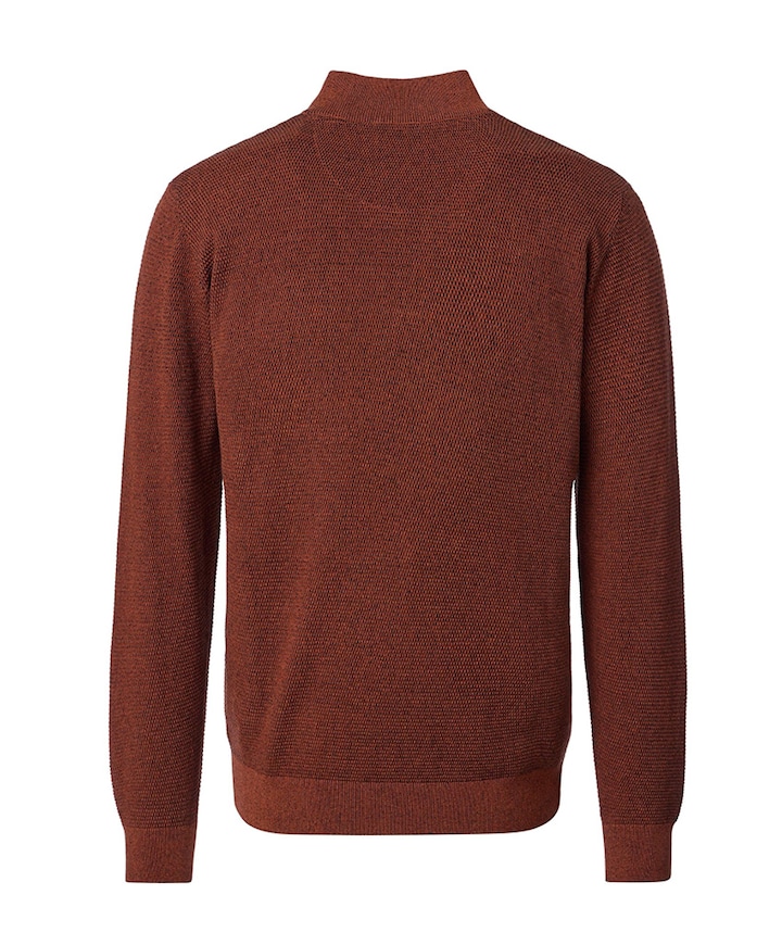 Trui met rits brique