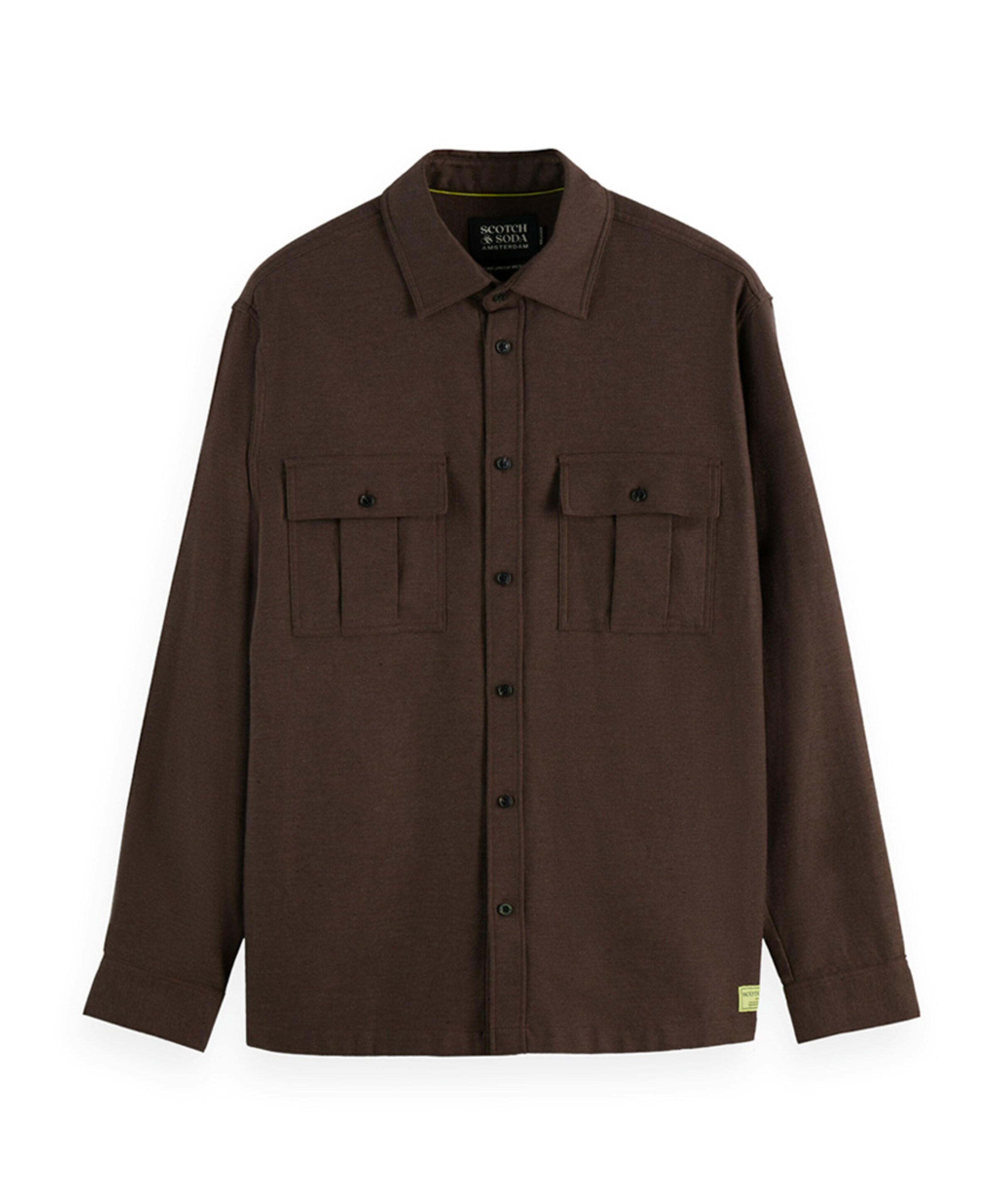 Overhemd lange mouw bruin