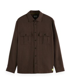 Overhemd lange mouw bruin