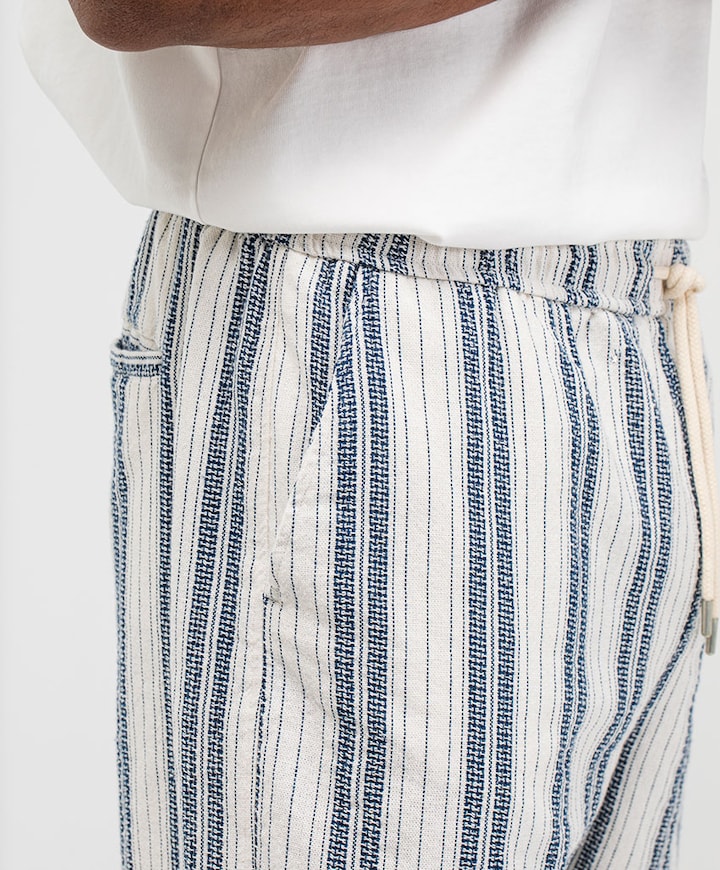 Alex Stripe Short heren korte broek blauw