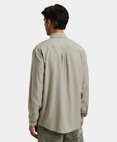 Heren overhemd lange mouw groen