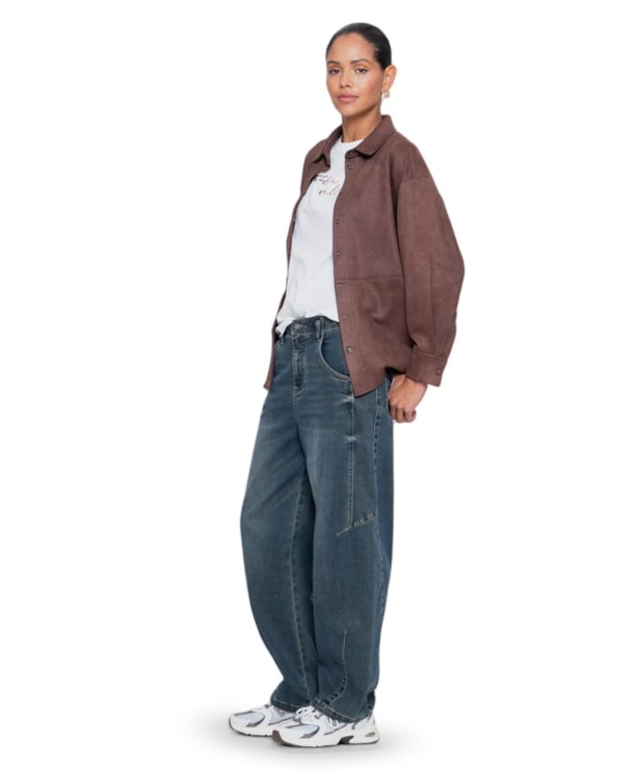 Barrel dames jeans blauw