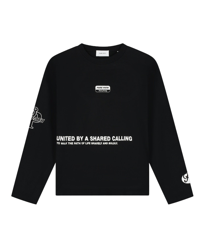 Heren longsleeve zwart