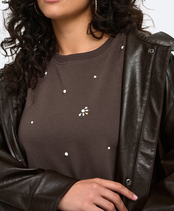 Dames sweater bruin