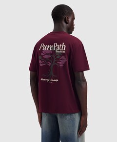 Heren T-shirt bordeaux