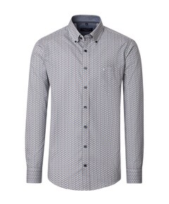 Heren overhemd lange mouw groen
