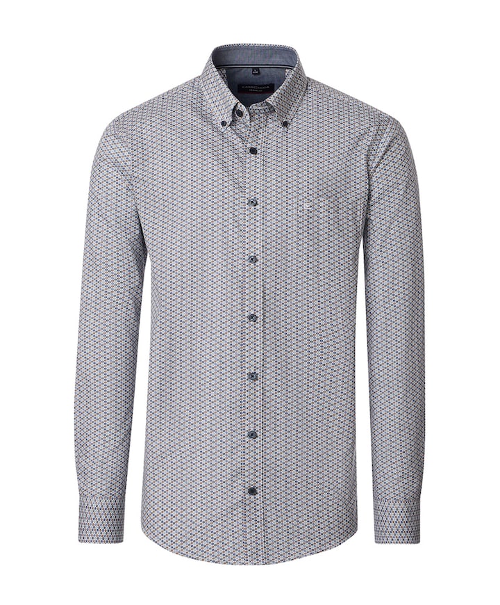 Heren overhemd lange mouw groen