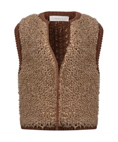 Dames gilet beige