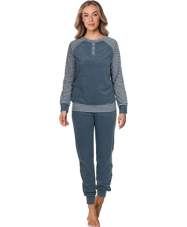 Dames pyjamaset blauw