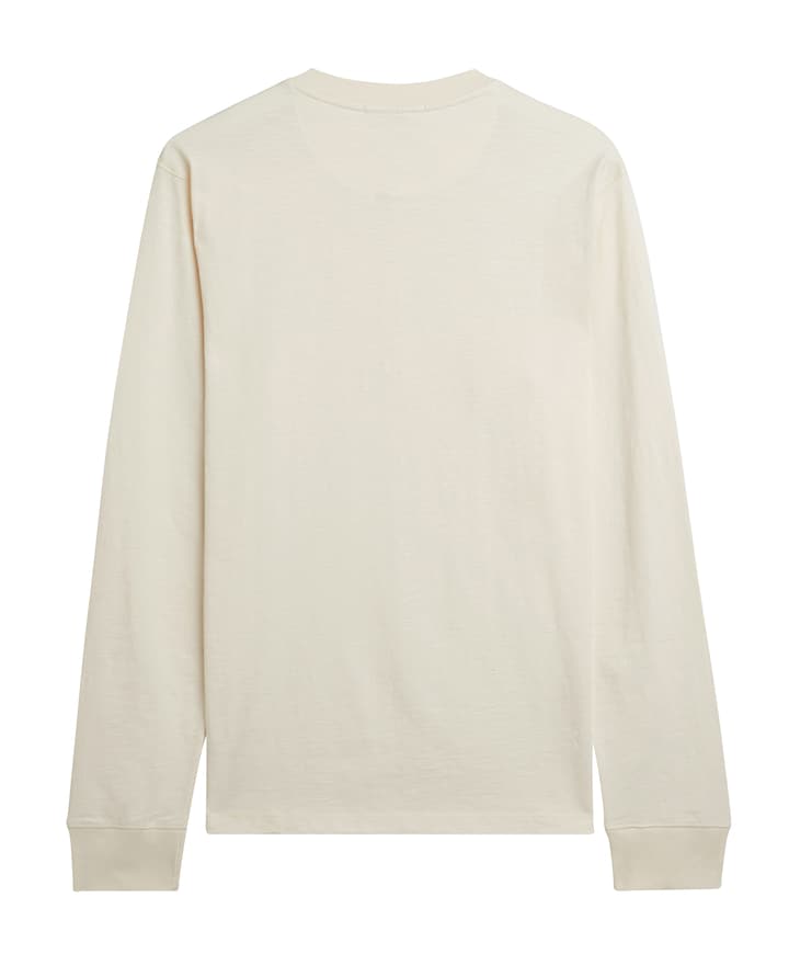 Heren longsleeve beige