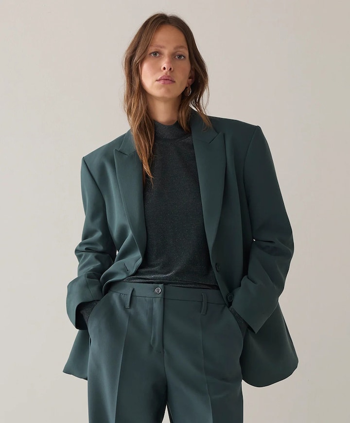 Dames blazer groen