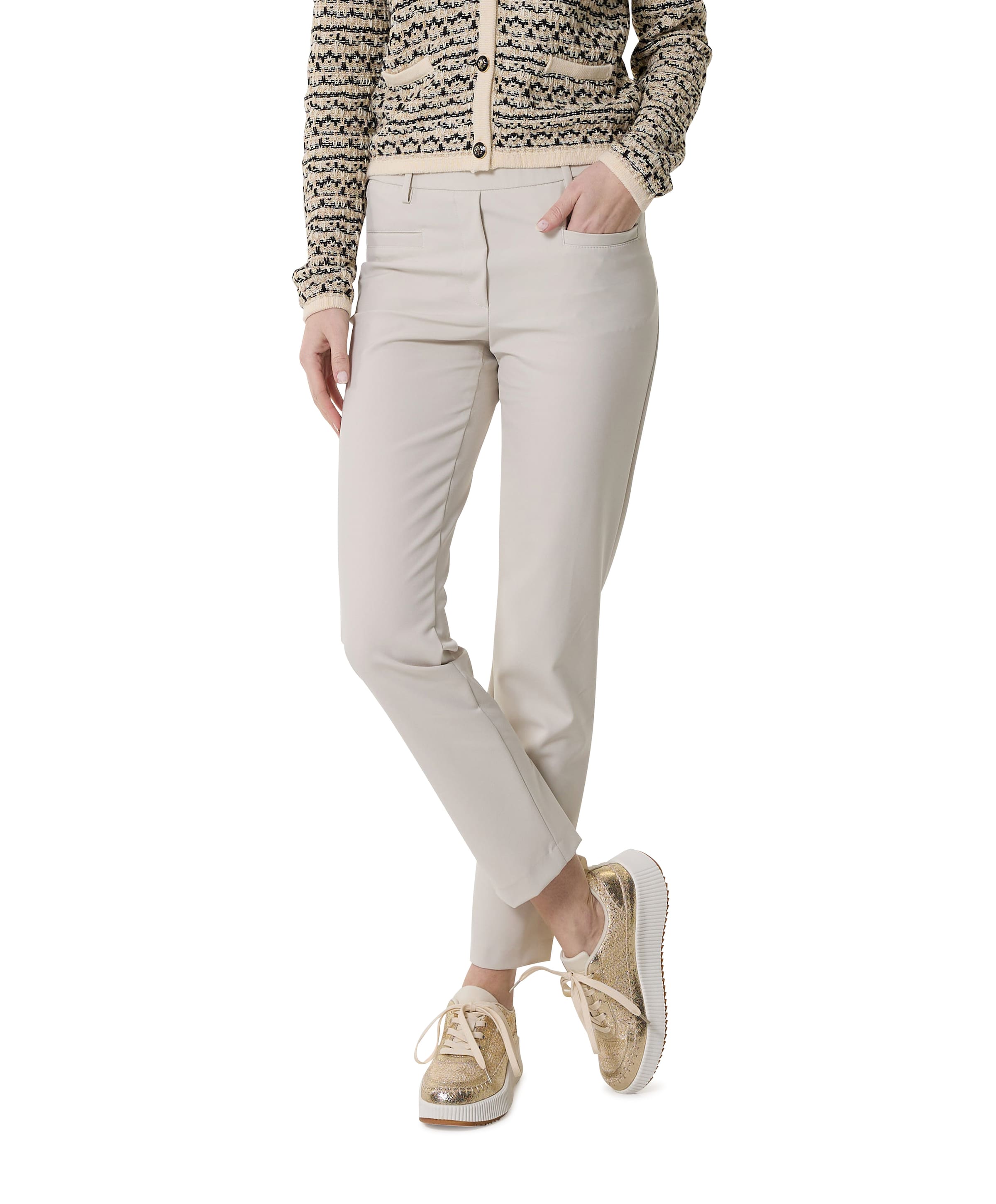 Pull On Slim broek beige