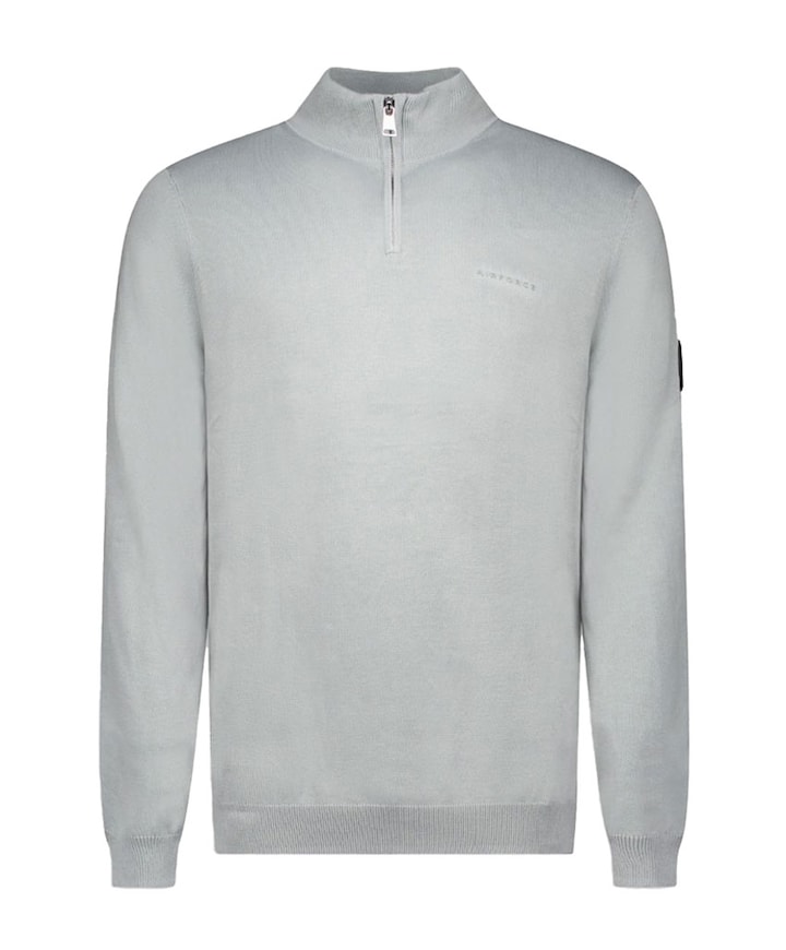 Trui met rits grijs