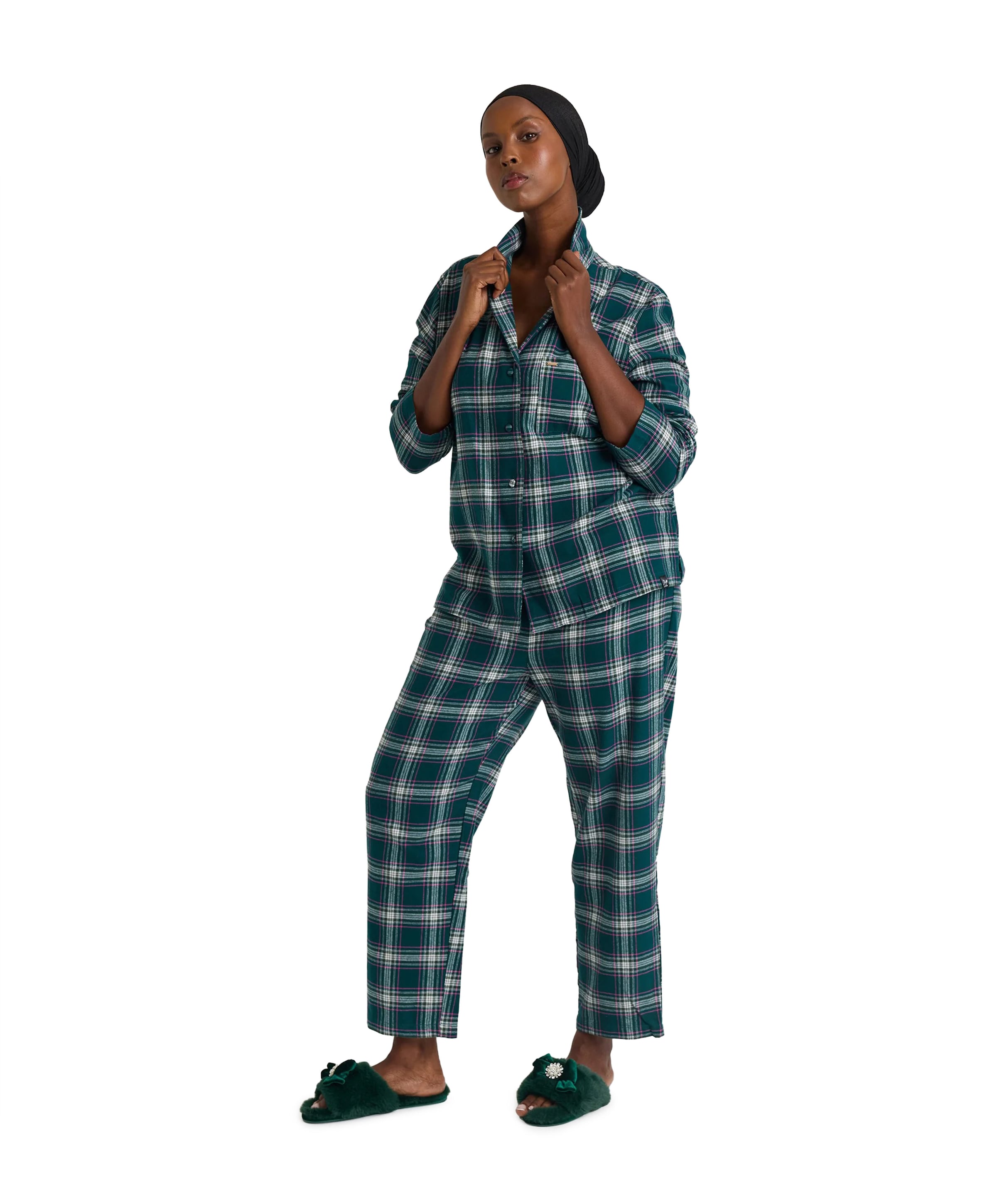 Dames pyjamaset groen