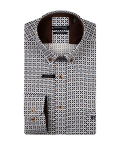 Heren overhemd lange mouw blauw