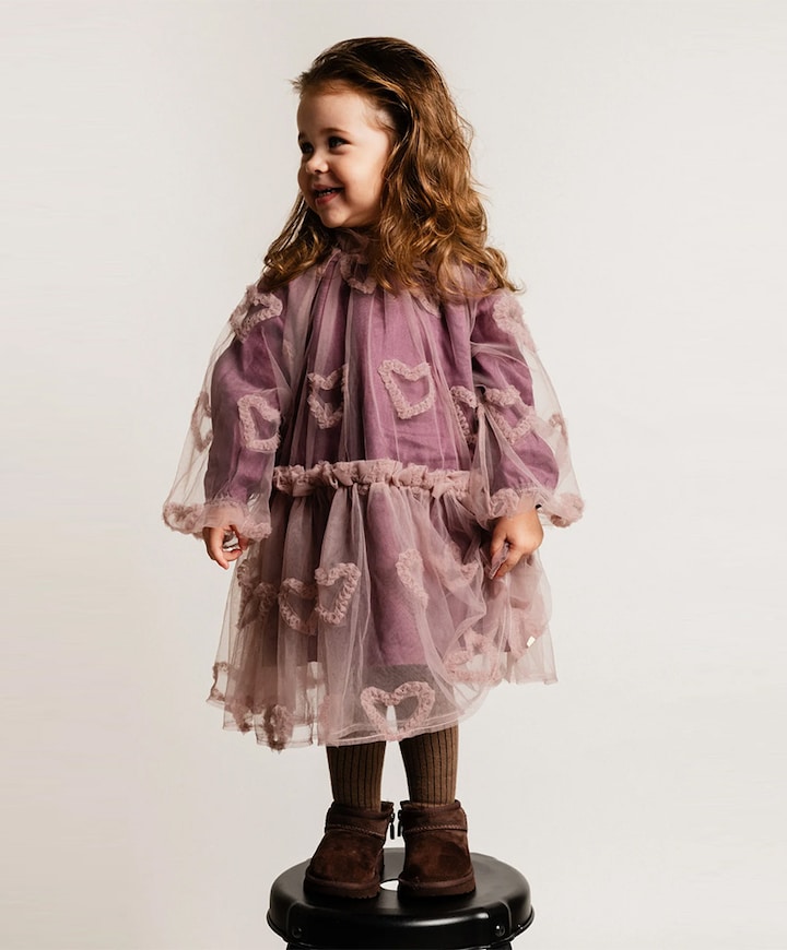 Meisjes jurk paars