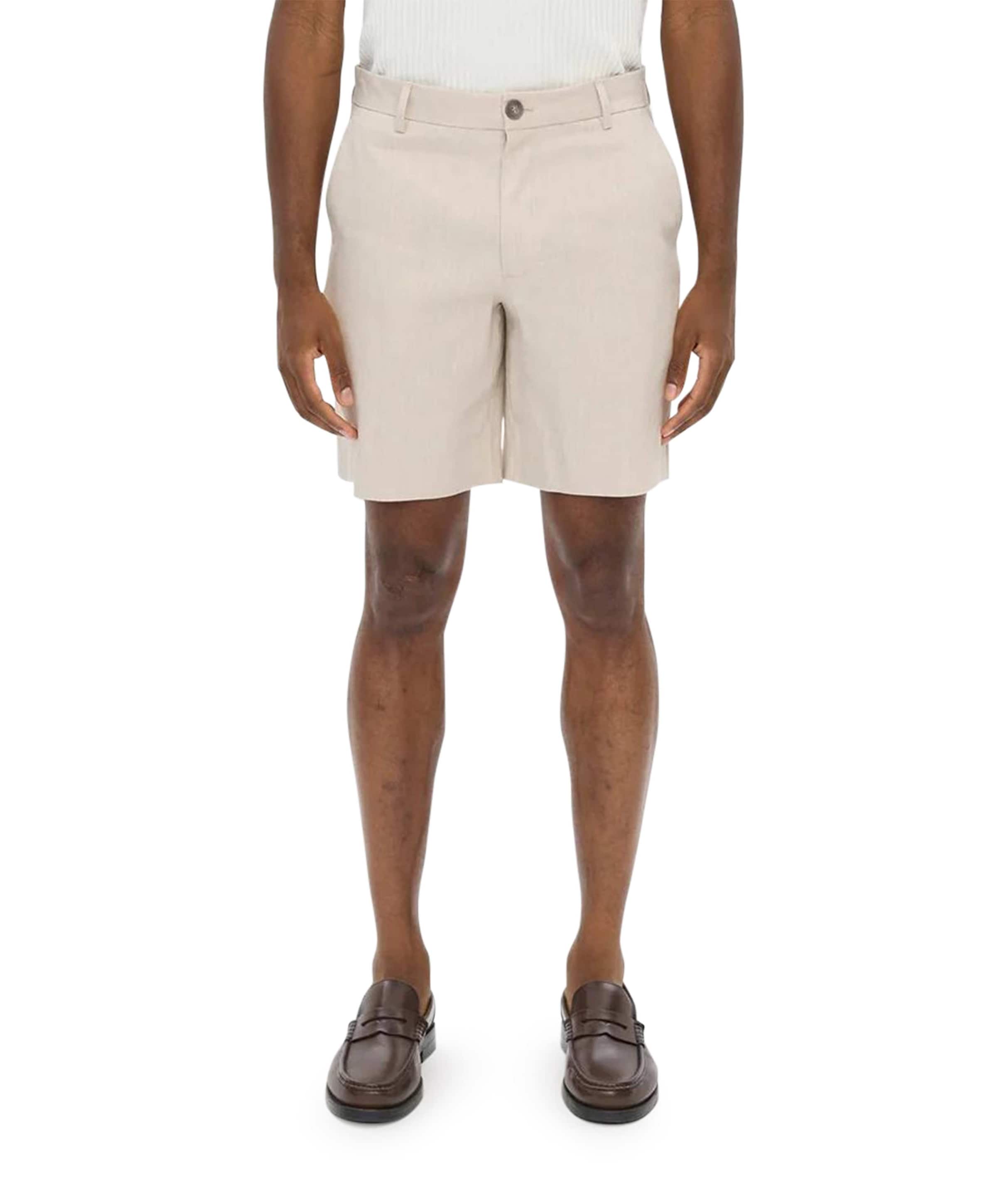 ALVINPL 769 SAND LINEN heren korte broek beige