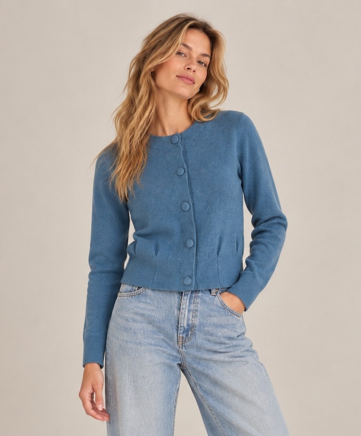 Dames vest blauw