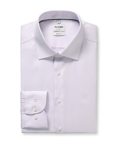 Heren overhemd lange mouw paars