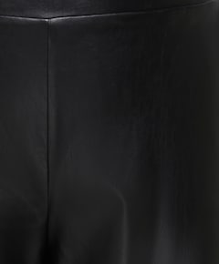 CARKARI FAUX LEATHER STRAIGHT dames plussize broek zwart